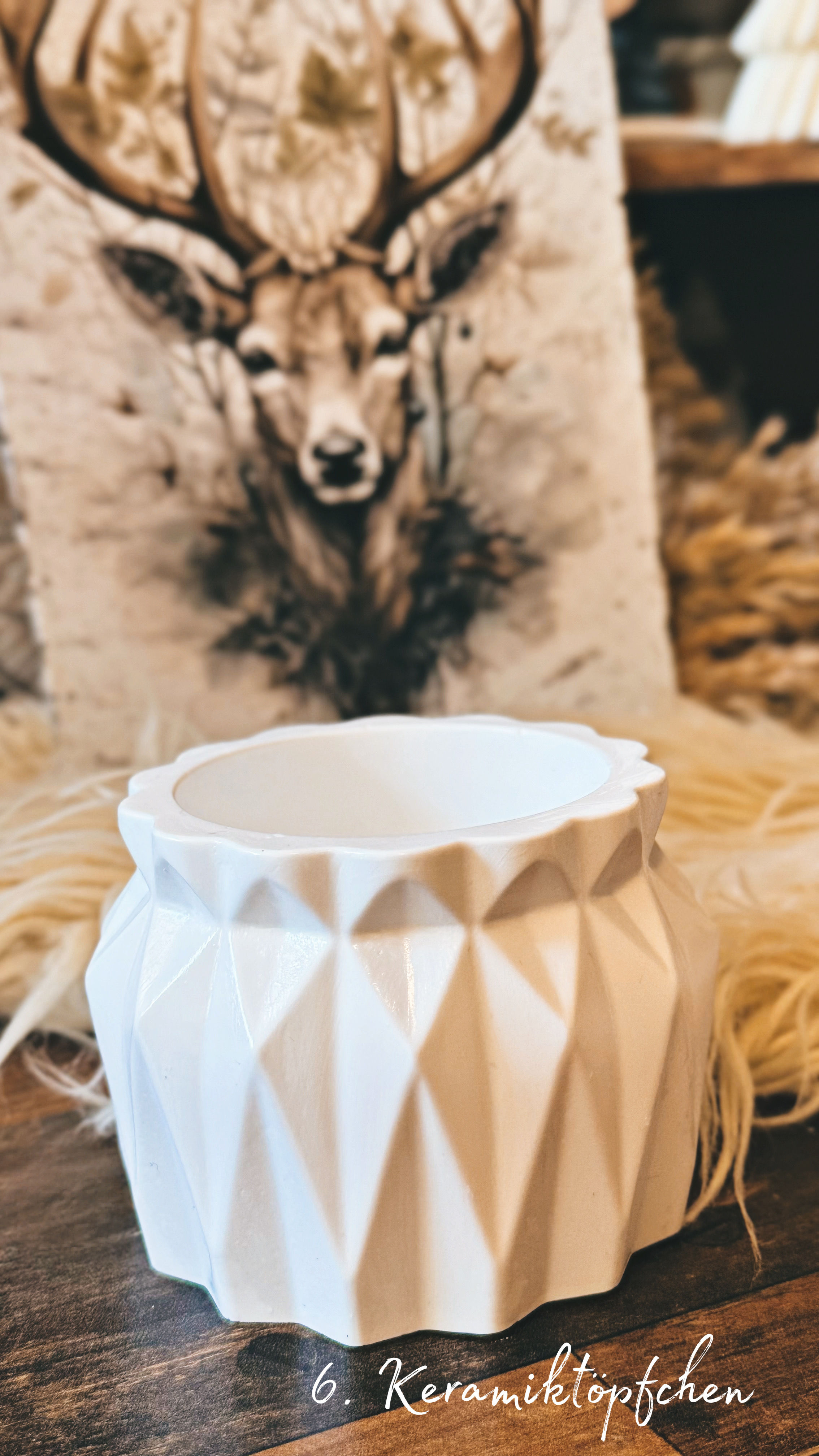 Keramiktöpfchen - Feuerfeste handgegossene Schale, für Schmuck, Kerzen, uvm.