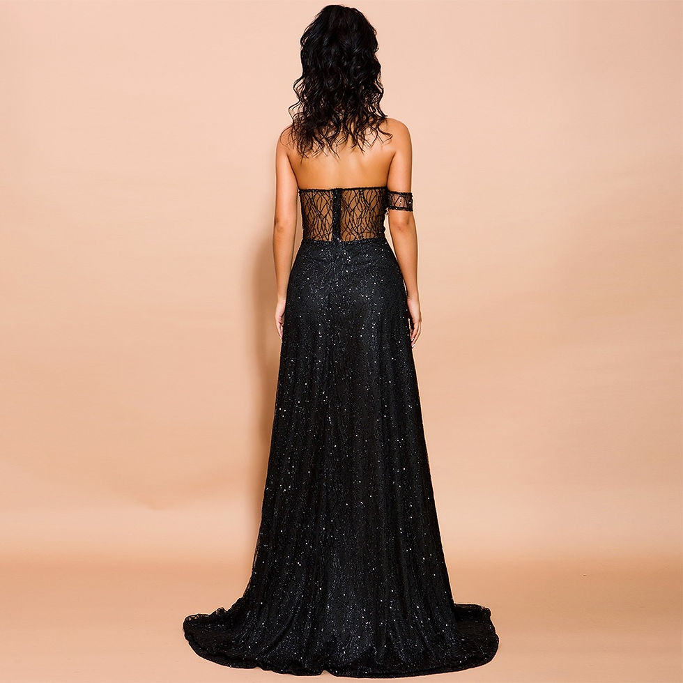 Thumbnail: Black High Slit Gown