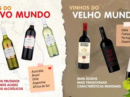 Diferença entre Vinhos do Velho e Novo Mundo