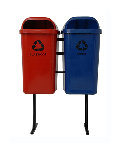 Coleta seletiva 2 lixeiras 50 litros