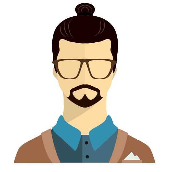 Illustration d'avatar hipster