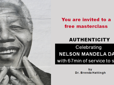 Authenticity. Celebrating Nelson Mandela Day with 67min of service to self