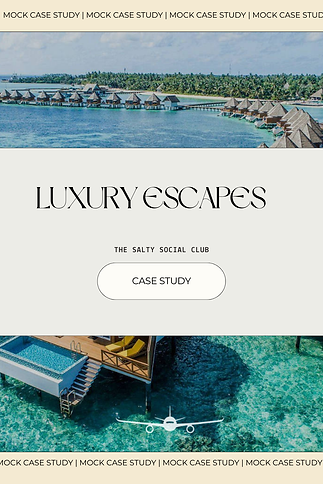 Luxury Escapes mock portfolio