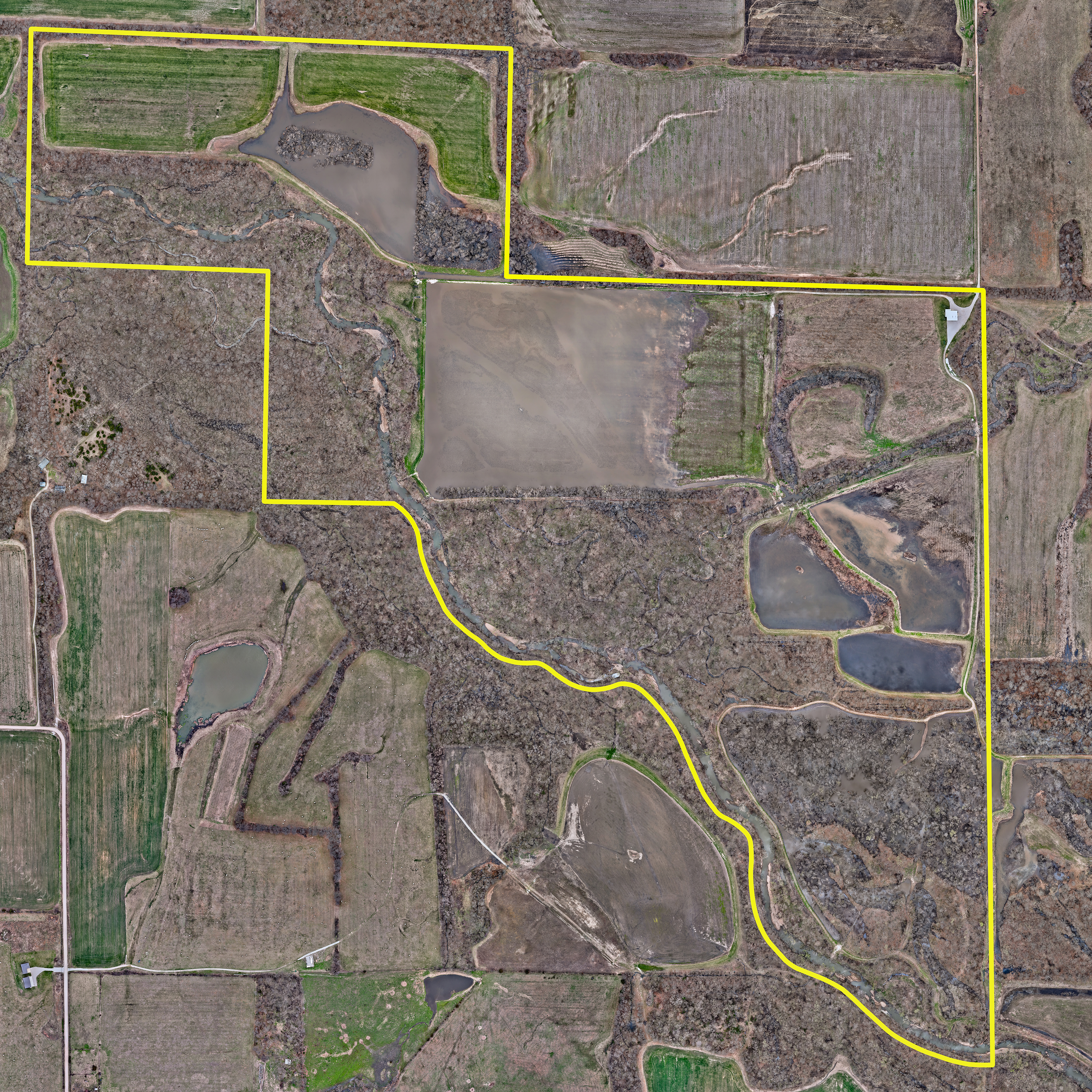 Custom farm drone survey map near Lamar, MO.