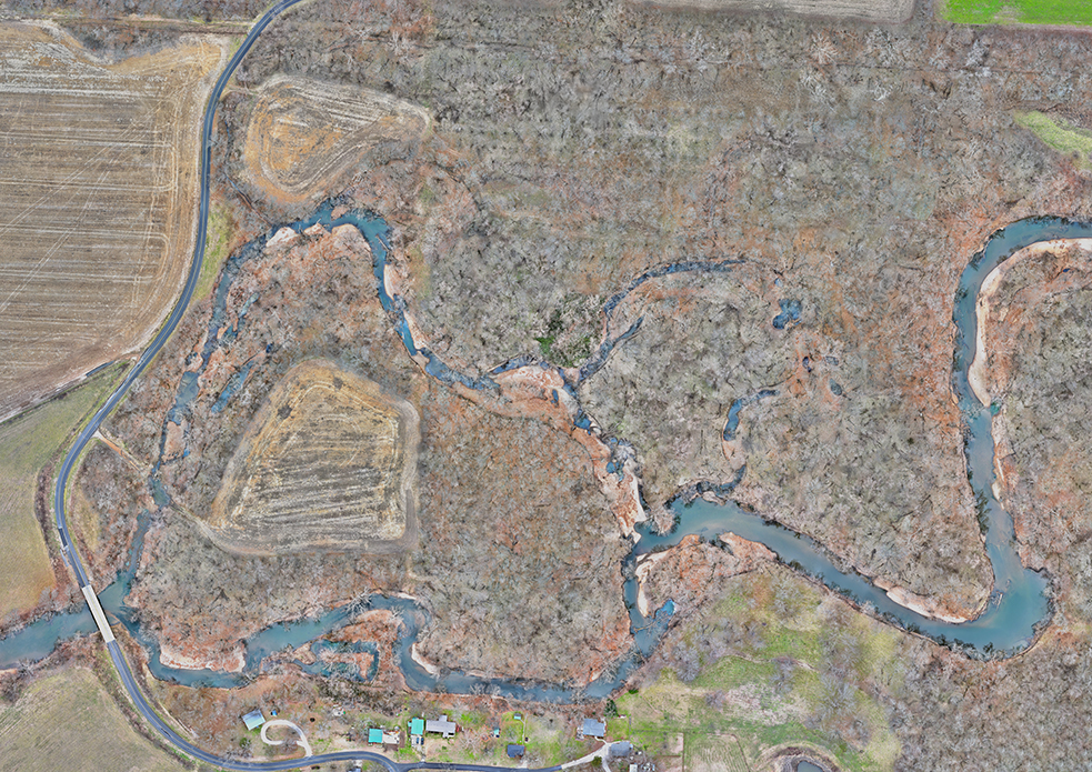 Custom property mapping and aerial land boundary survey Oronogo, Missouri.