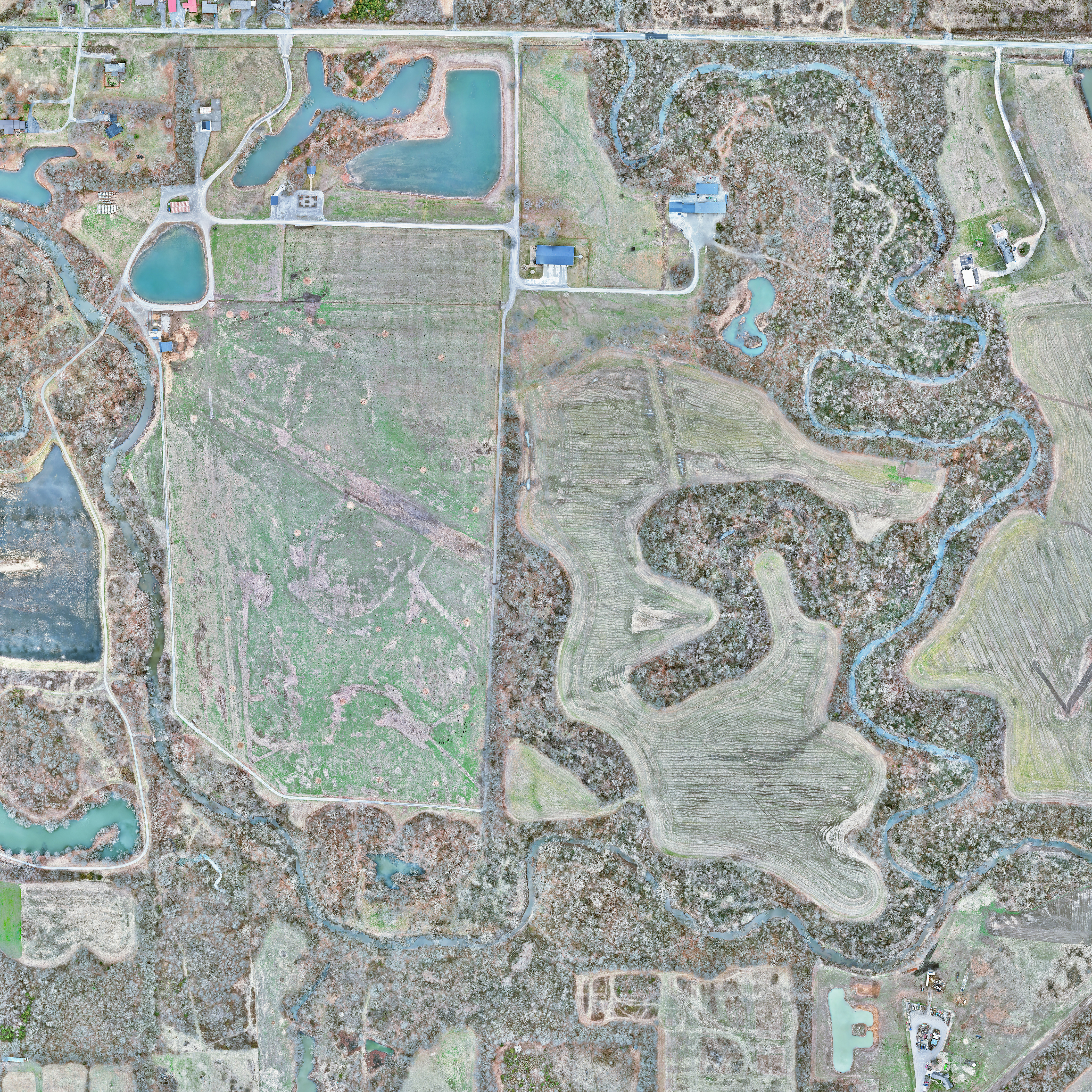 Custom hunting lease drone map and property layout survey in Pittsburg, Kansas.