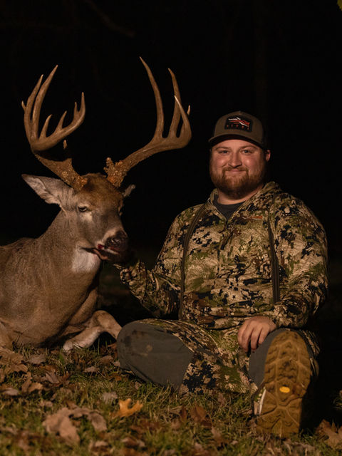 Owner of 417 Drone Deer Recovery with his buck