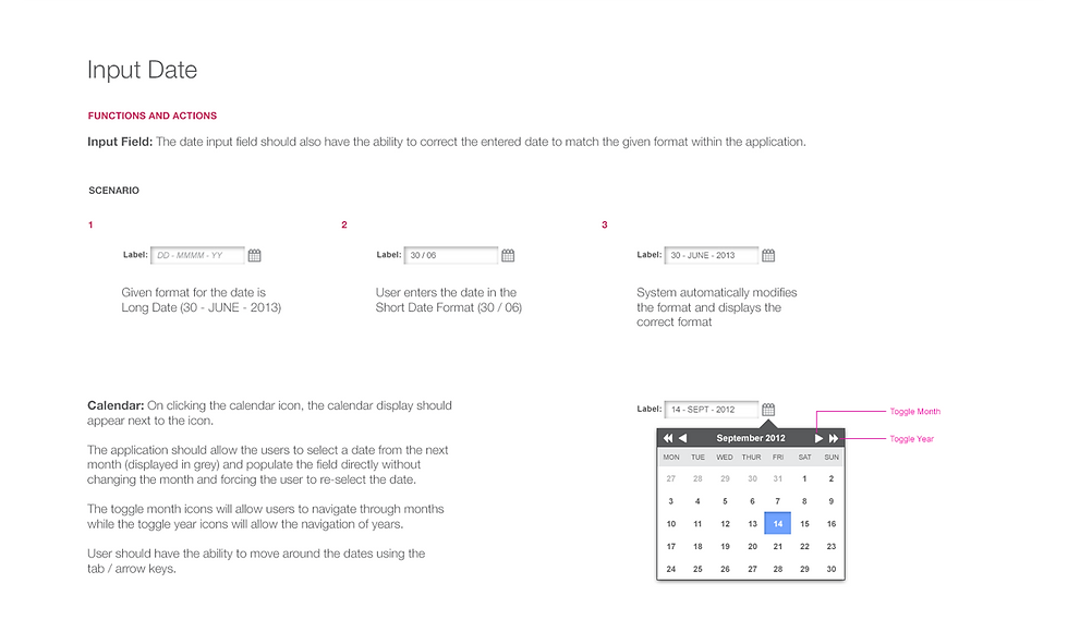 Input date component screen 3