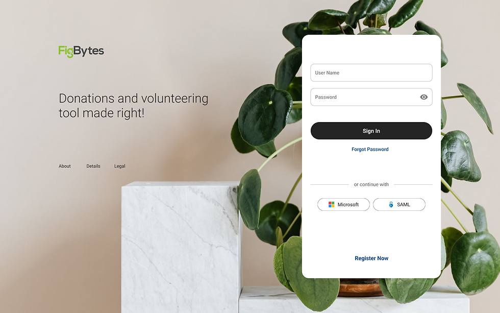 Login page design