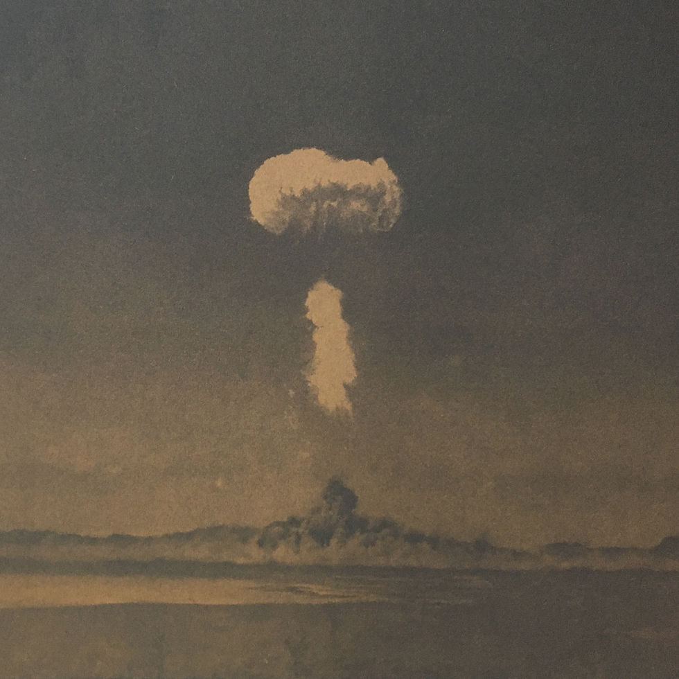 Thumbnail: Charlie, Gold risogaph print on black paper, A3, 2019
