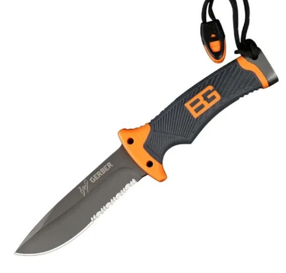 Gerber Bear Grylls Fixed Serrated Blade Sheath Knife 3.74"