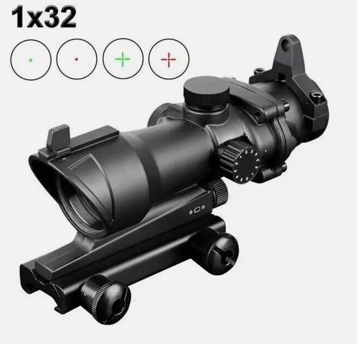 1x32 Red / Green Dot ACOG Sight 17 to 21mm Mount