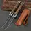 Thumbnail: Damascus Print Non-Locking Knife Wood Handle