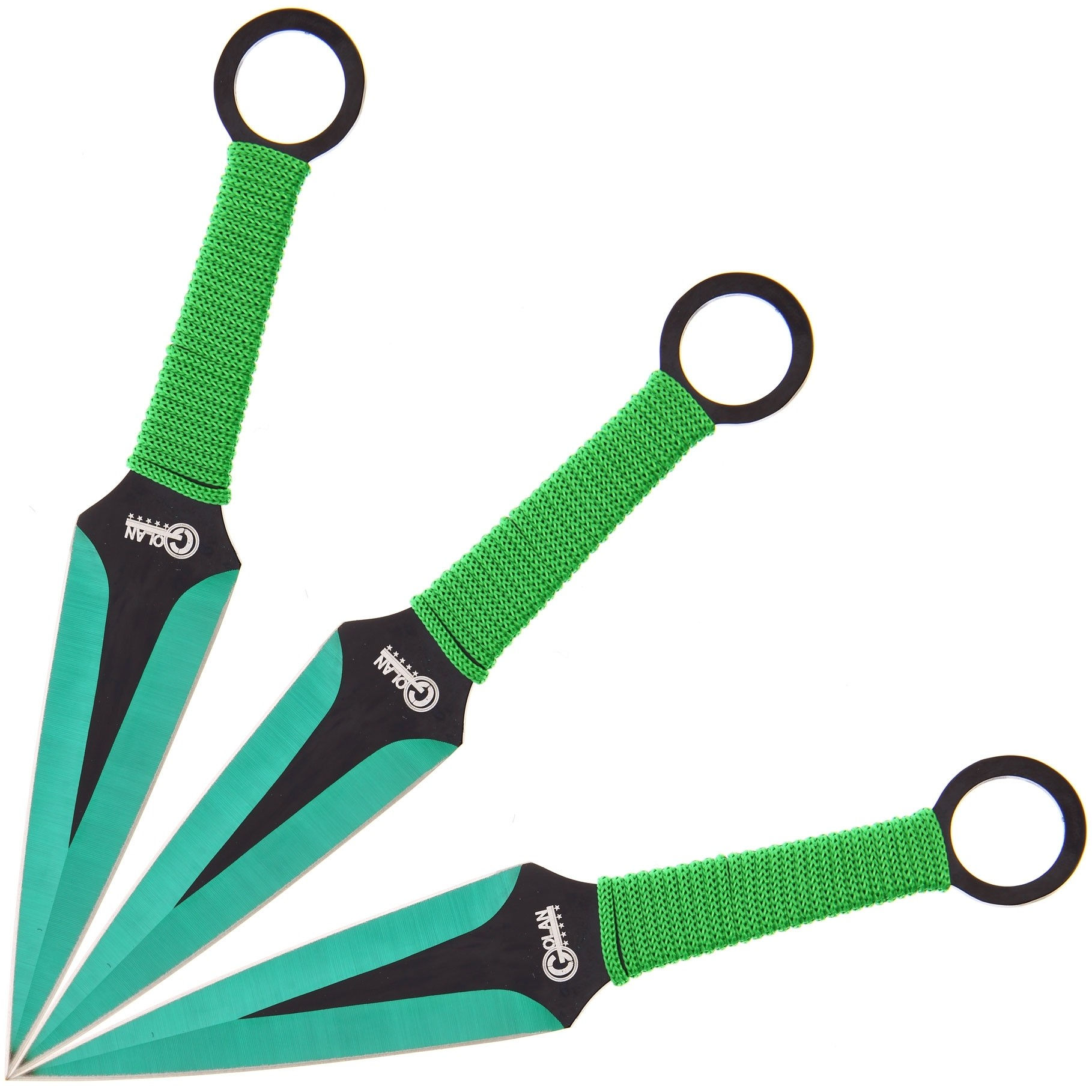 Golan 3 Piece Kunai Throwing Set Green