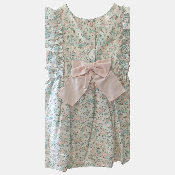 Miniatura: Vestido flores azul e rosa 