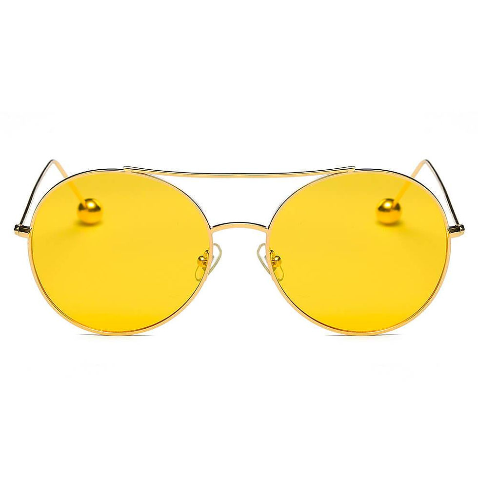 Thumbnail: EUREKA | Unisex Round Tinted Lens Aviator Clear Glasses Balled Sunglasses
