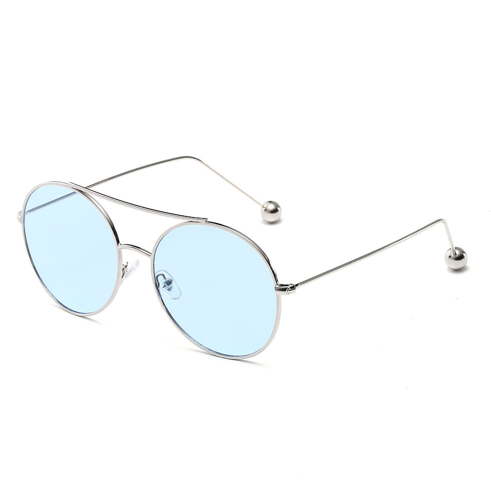 Thumbnail: EUREKA | Unisex Round Tinted Lens Aviator Clear Glasses Balled Sunglasses