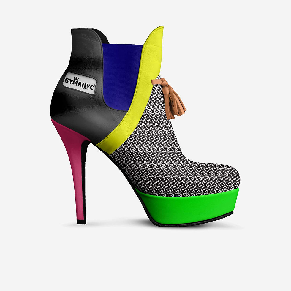 Thumbnail: Vegan Platform Boots BYMANYC® New York Urban Chic Black
