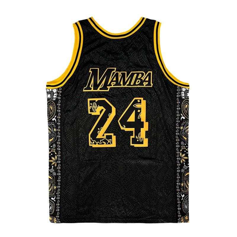 Thumbnail: Men's Sleeveless Basketball Jersey,Snake Skin Vest Embroidered Lettering, Loose 