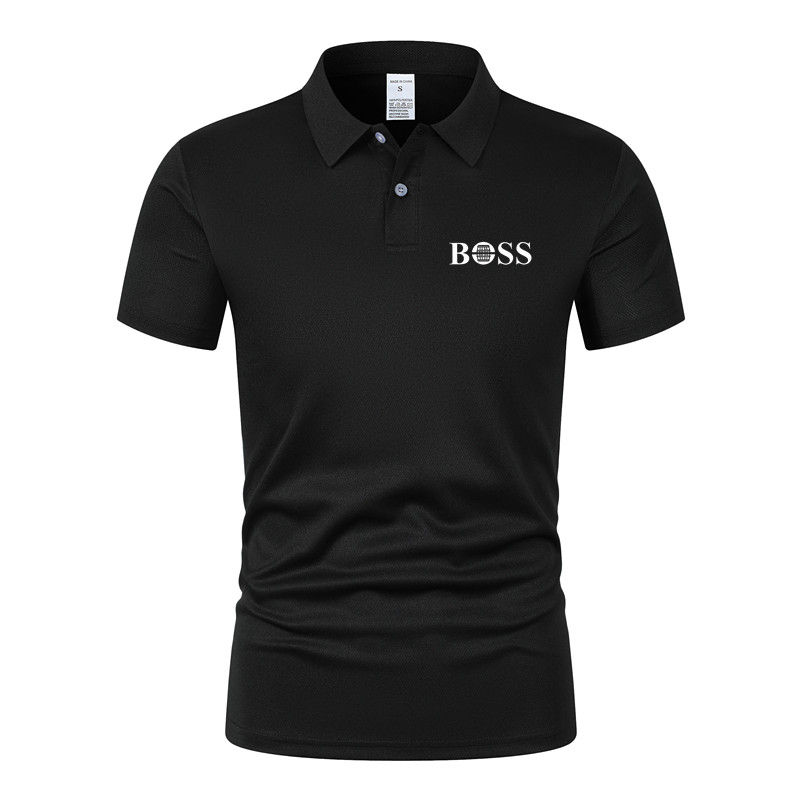 Solid color polo shirt ultra-light men's quick-drying breathable sweat-wicking s