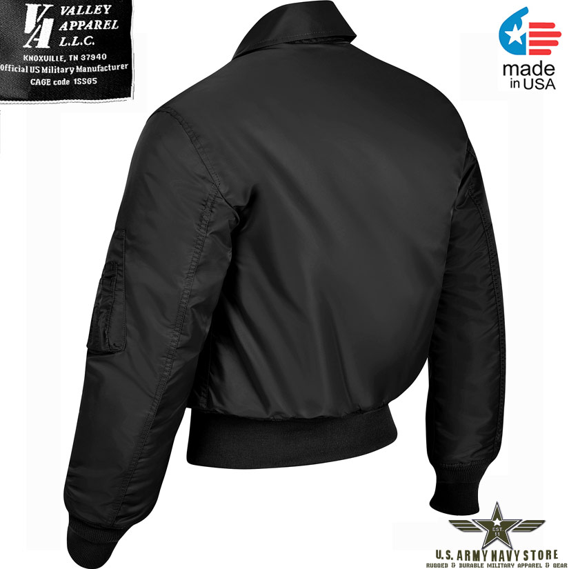 Valley Apparel CWU 45/P Flight Jacket /Made in USA/ Black