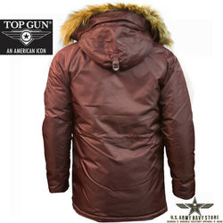 Top Gun Men's N-3B Parka / Burgundy