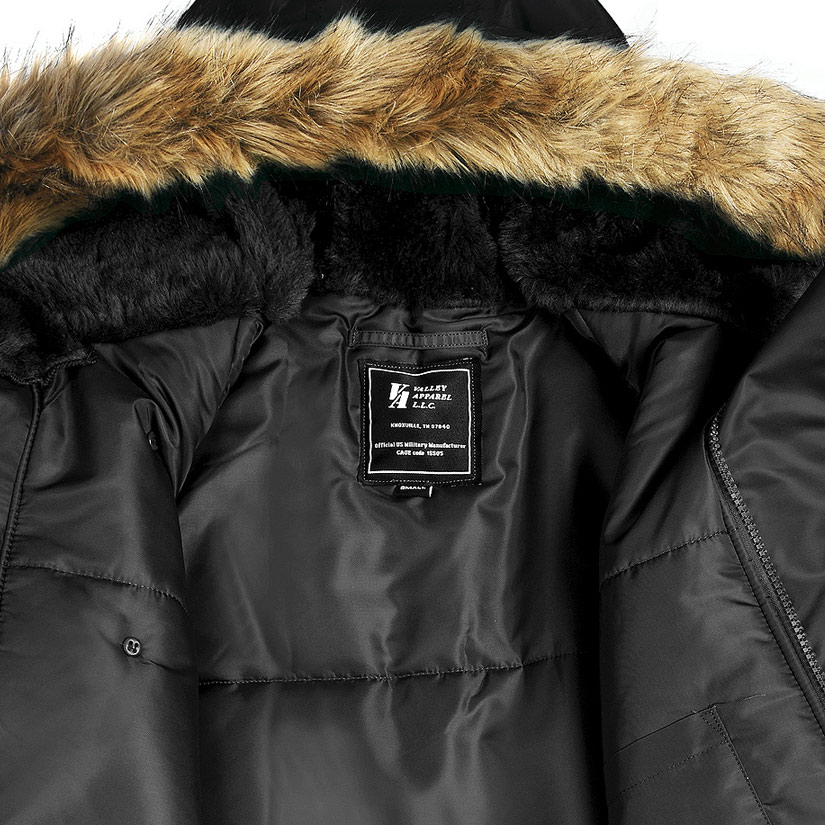 Valley Apparel N3B Snorkel Parka Black / Made in USA