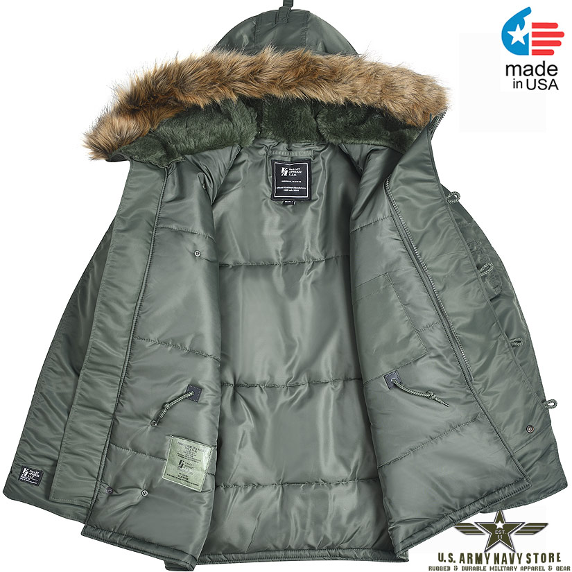 Valley Apparel N3B Snorkel Parka Sage Green / Made in USA