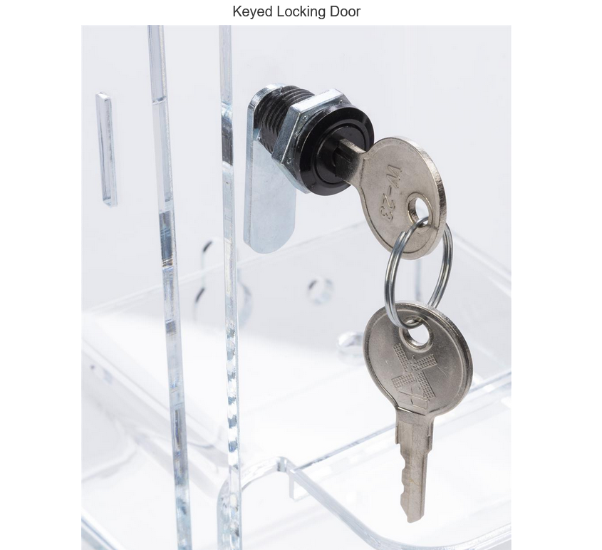Thumbnail: Acrylic Hand Sanitizer Dispenser, Tabletop or Wall Mounted, Locking - Clear