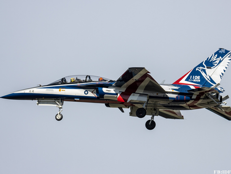 T-5A勇鷹高教機完成單座艙驗證 量產6號機試飛(111.08.26)