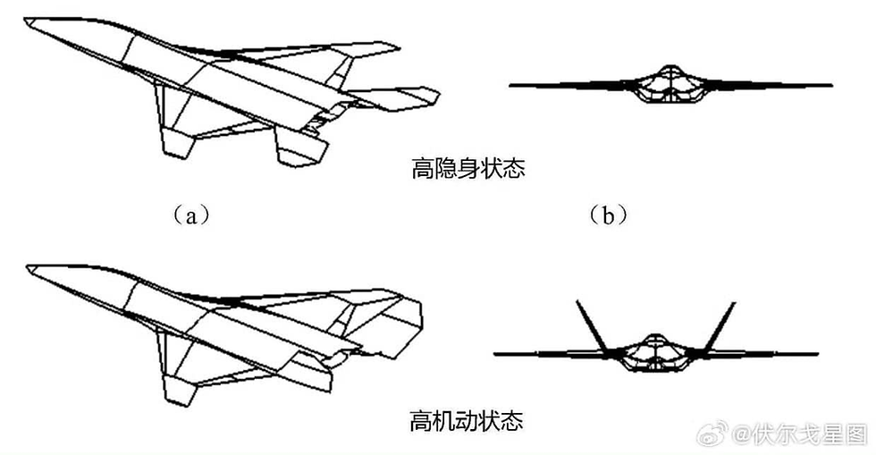 某篇研究報告繪製的方案,與瀋飛驗證機外型確相去不遠。