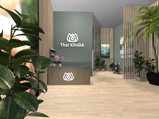 3d model for interiørdesign hos Thaiklinikken av Desell Design