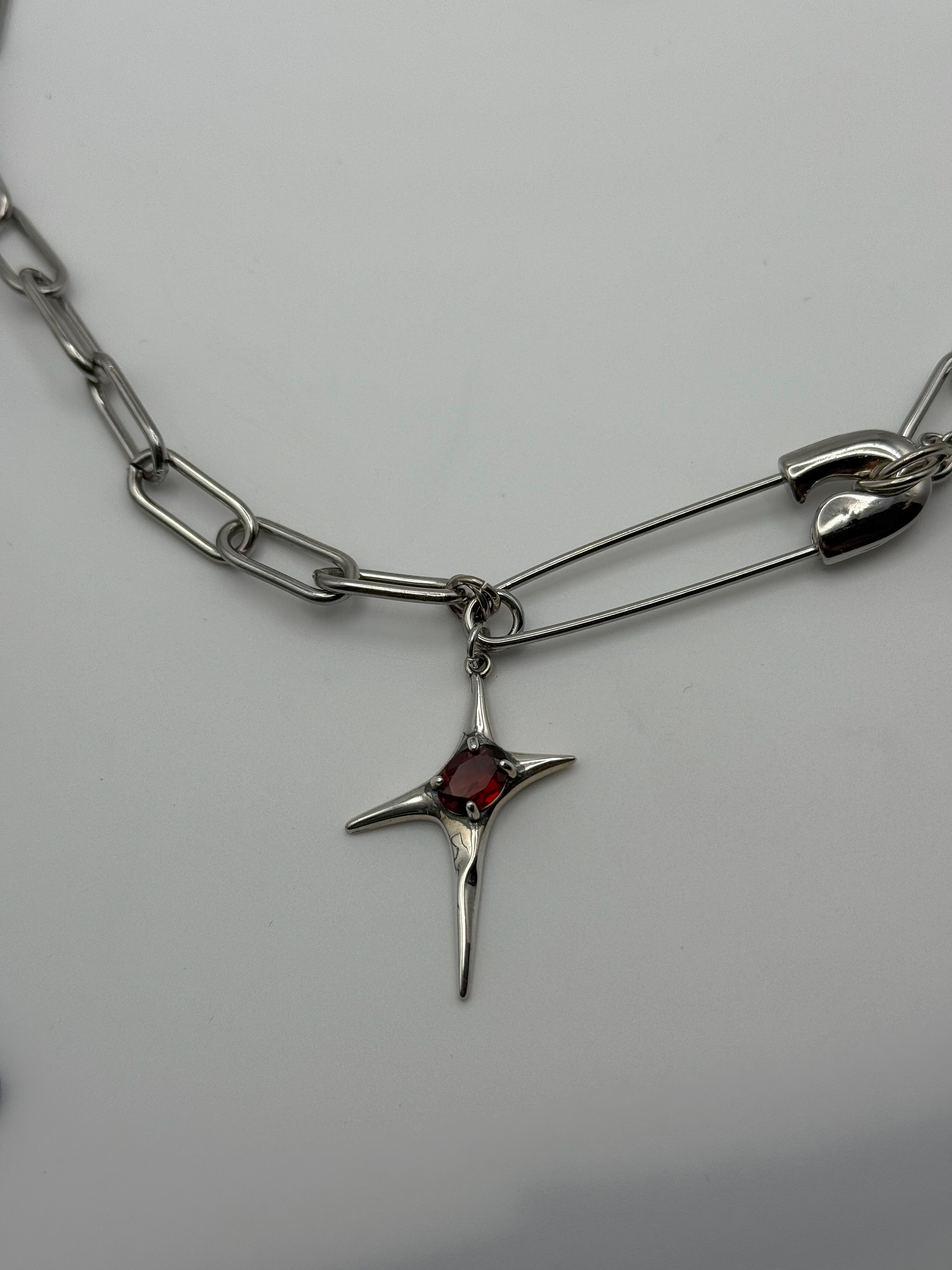 Garnet Sparkle Clip Chain, view 2