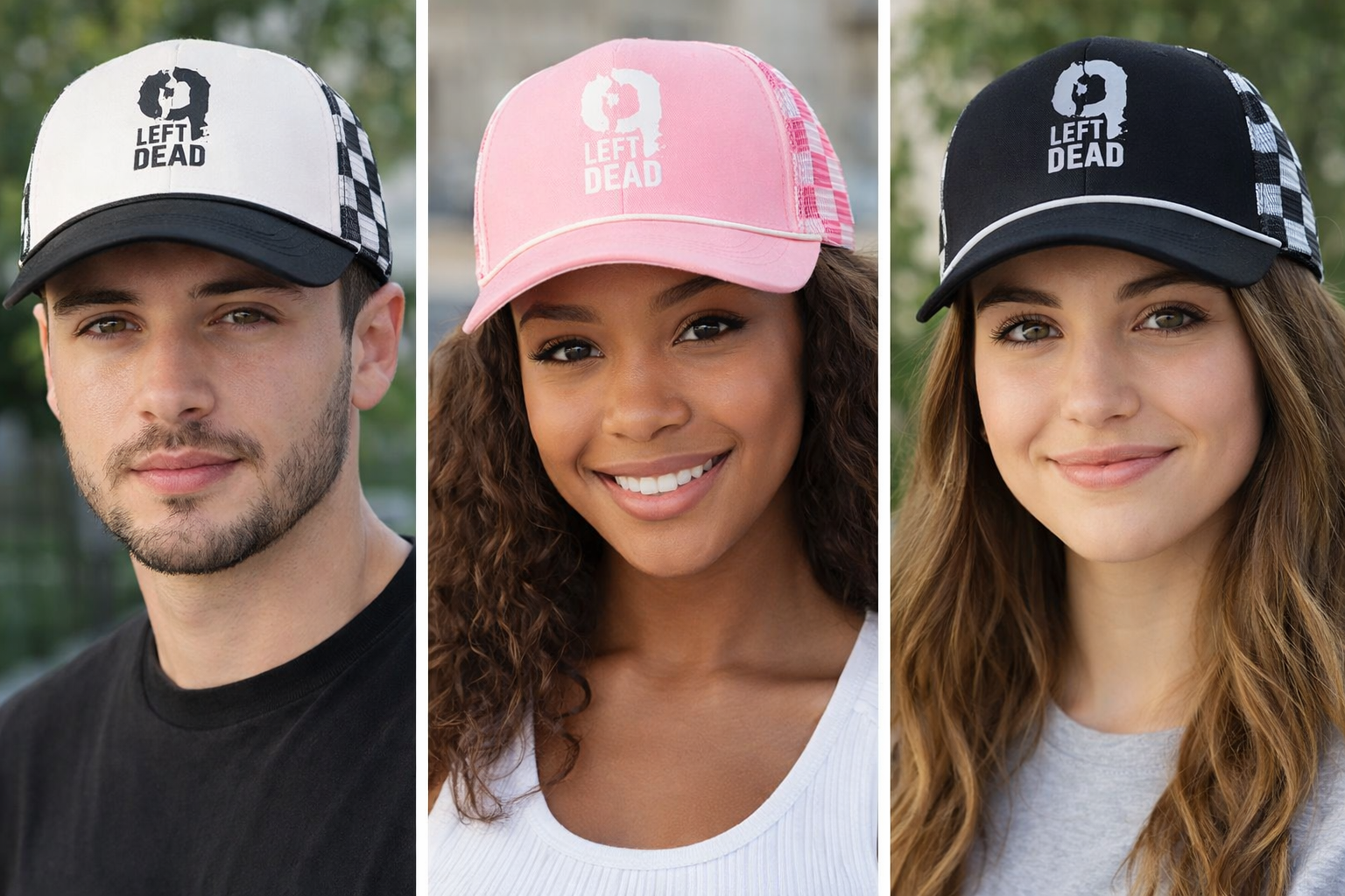 Checkered 9 Left Dead Hats