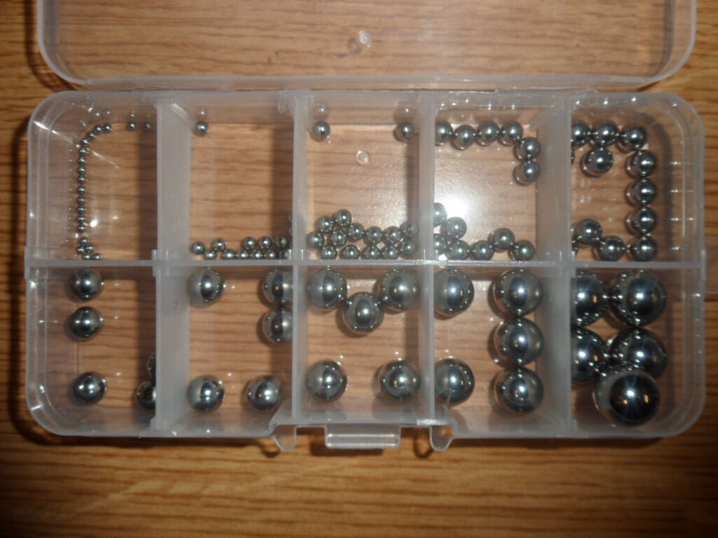 Stainless Steel Ball Bearing Assortment, 2mm-11mm, 100no.