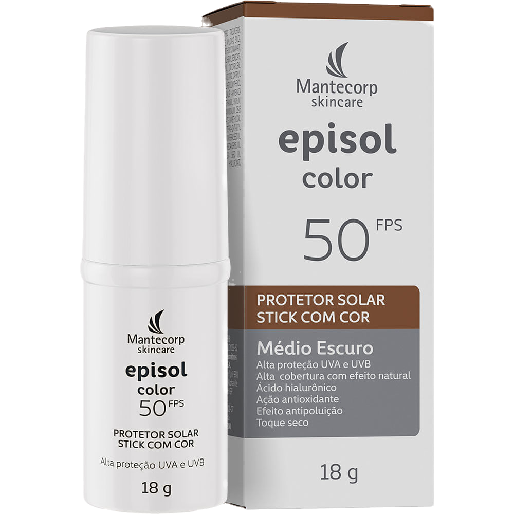 MANTECORP EPSOL STICK MÉDIO ESCURO PROTETOR SOLAR 18G