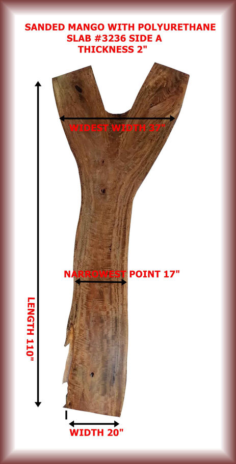 Wooden leg with text: WIDTH 23