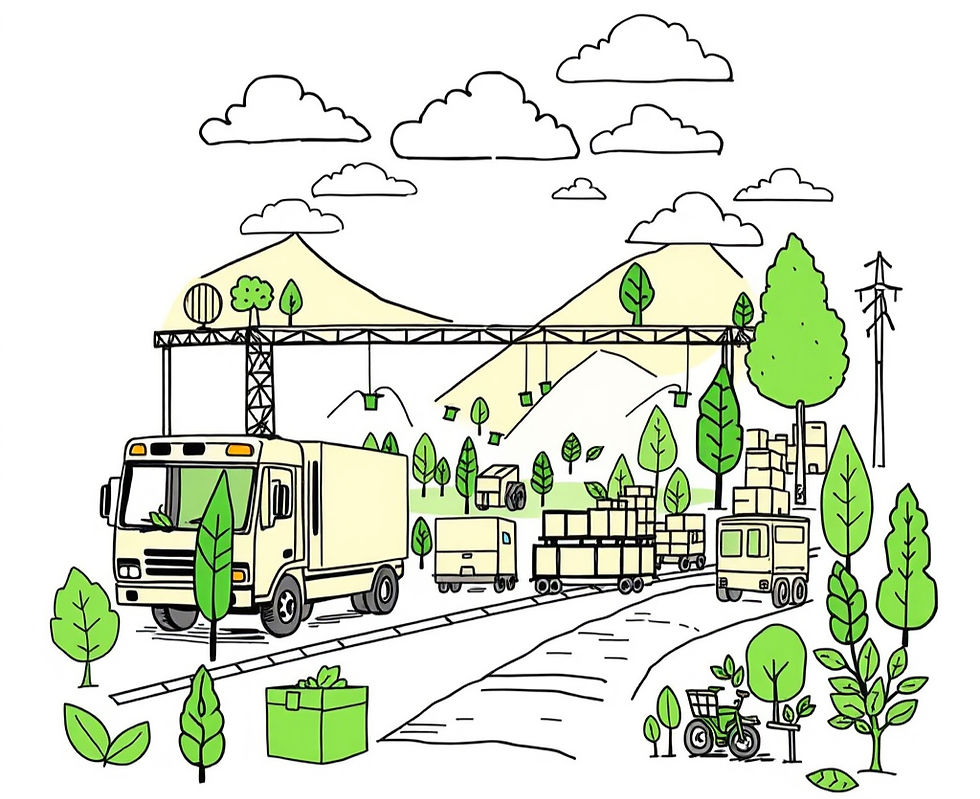 Sustainable logistics transformation in the Western Balkans: SEE-GL initiative emphasizes eco-friendly practices with green transportation amidst natural landscapes.