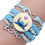 Miniatura: Disney Stitch Bracelet Cartoon Lilo & Stitch Anime Figures Print Cute Wristand P