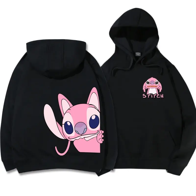 Miniature : Sweat à capuche Disney Fashion Stitch Unisex Women Pocket Top
