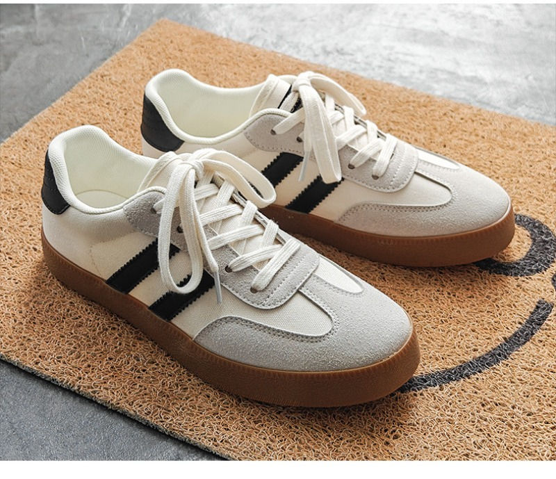 Miniature : Baskets en cuir à enfiler pour femmes, chaussures vulcanisées, chaussures d'é