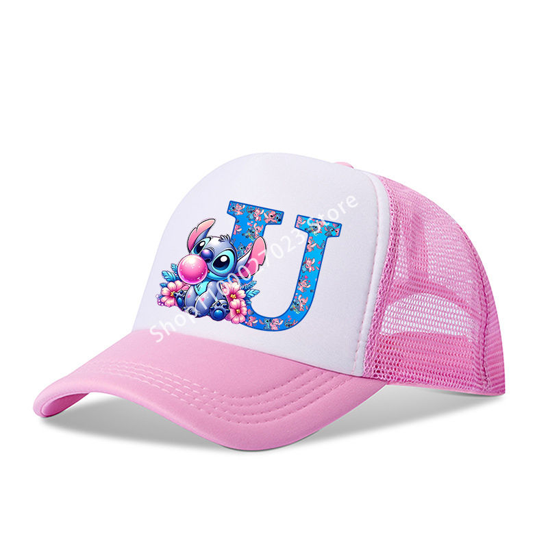 Miniature : Stitch Disney Boys Girls Child Baseball Caps Cartoon Letters Summer Breathable M