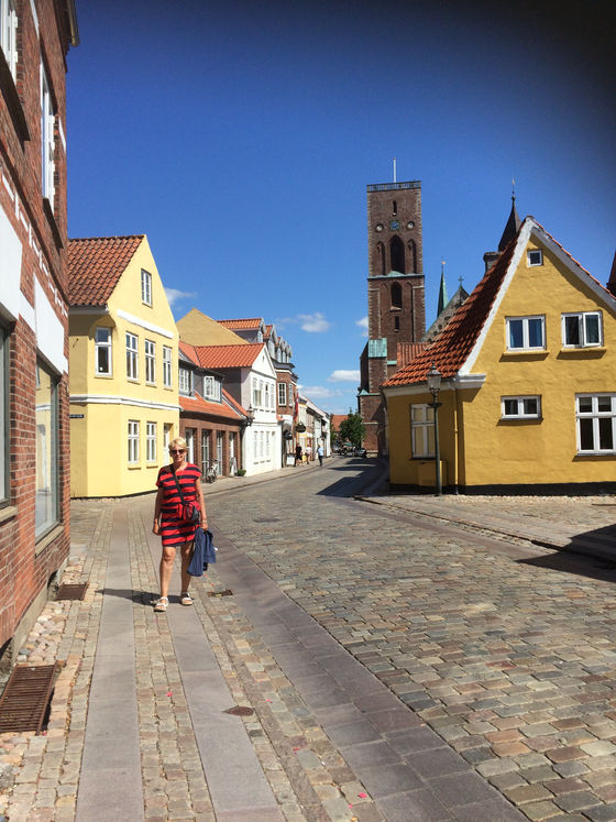 Driving into Denmark.