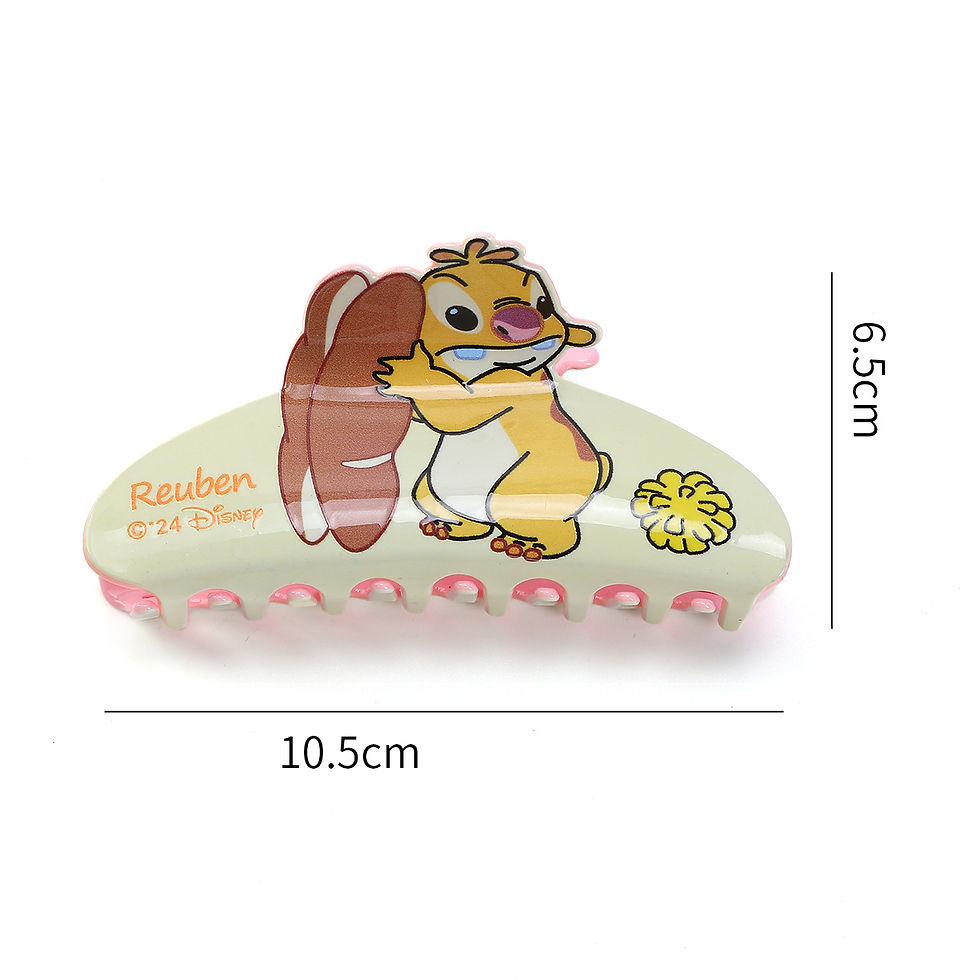Miniature : Stitch Acrylic Hair Sewn Claw Clip Cartoon Angel Hairclip Lilo & Stitch Anime Pe