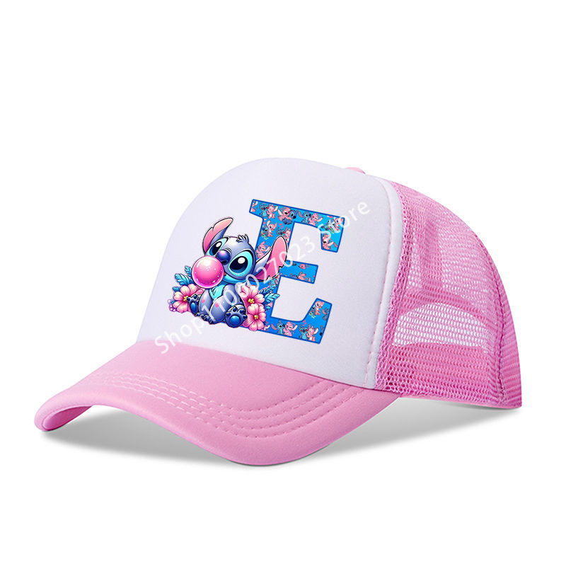 Miniature : Stitch Disney Boys Girls Child Baseball Caps Cartoon Letters Summer Breathable M