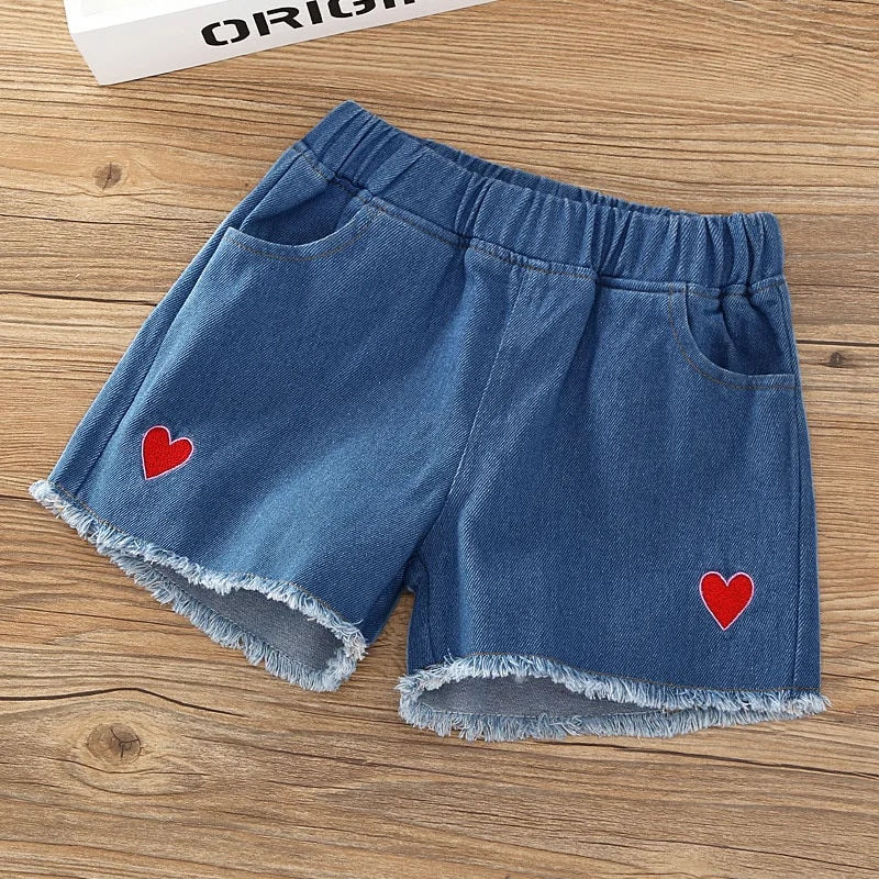 Miniature : Short en jean pour petites filles, vêtements d'été décontractés, 