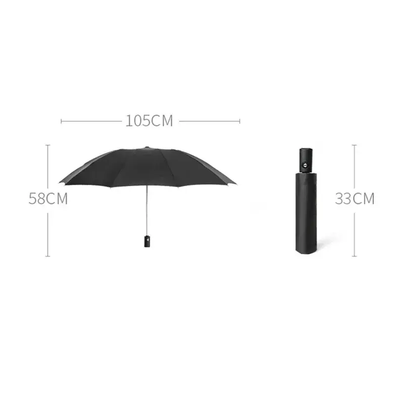 Miniature : Xiaomi – parapluie intelligent rotatif à LED, lampe poche, bande réfléchissante 