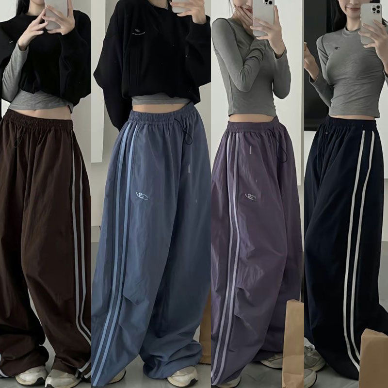 Y2K Pantalon cargo pour femmes Vintage Streetwear Baggy Pantalon de survêtement