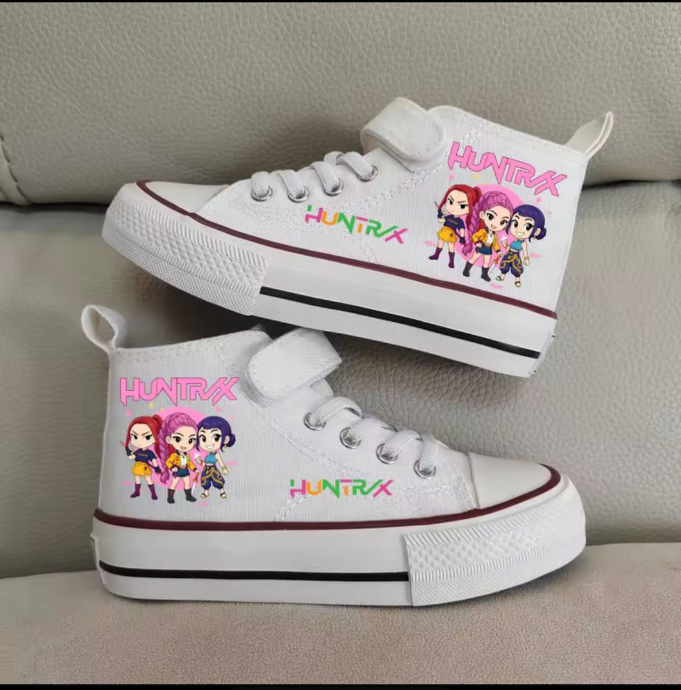Miniature : Chaussures en toile pour enfants haut Kpop démon Hunter filles baskets respirant