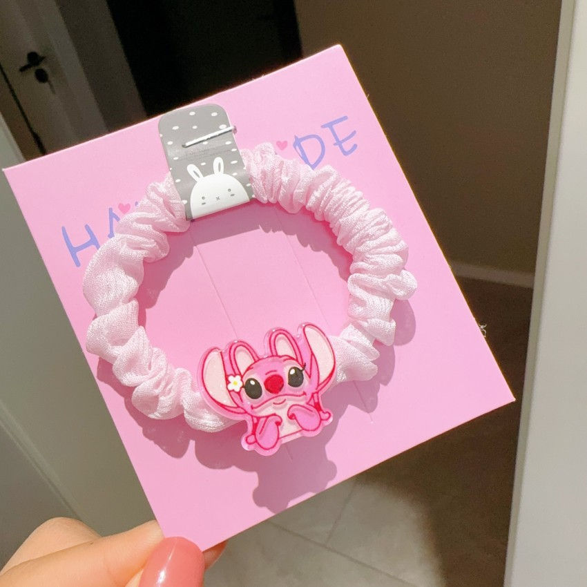 Miniature : Disney Stitch Anime Figures Cartoon Hair Tie Children's Accessories Hair Band Ka